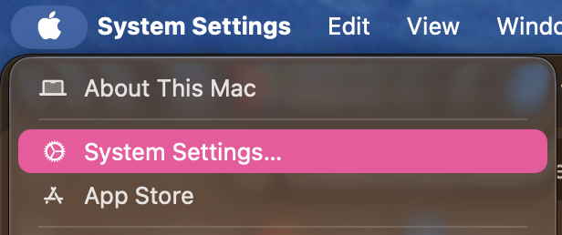 Apple menu