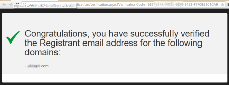 ICANN Registrant Confirmed